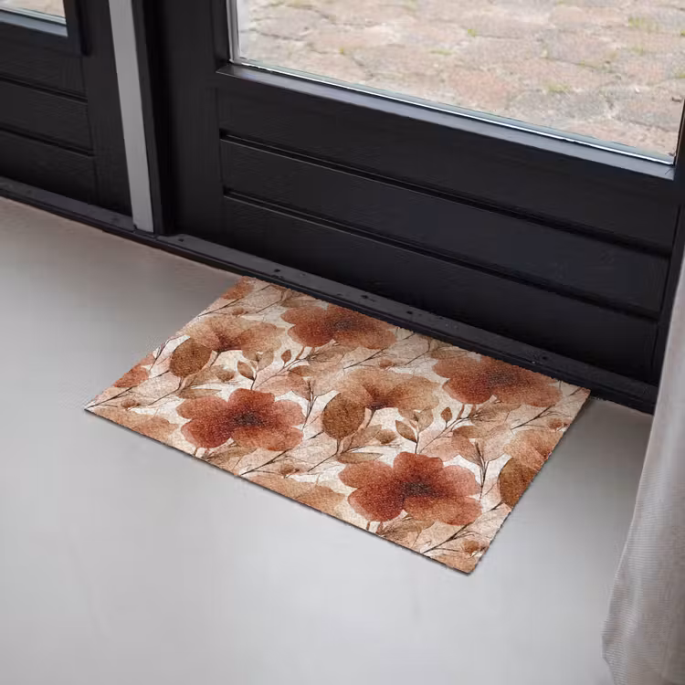 Bloemen - Aquarel - Botanisch - Terracotta Deurmat klein 898 -sfeer2
