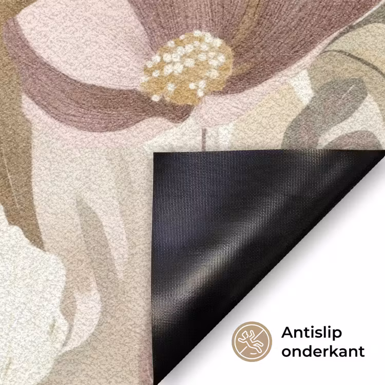 Bloemen - Aquarel - Kleurrijk Deurmat klein 898 -antislip_NL