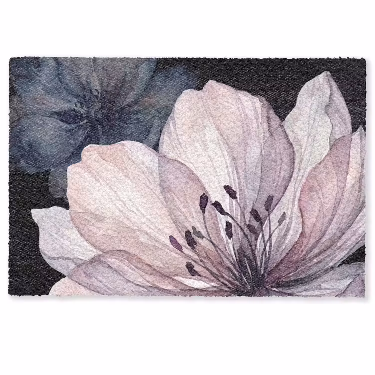 Bloemen - Aquarel - Modern - Roze - Donker Deurmat klein -zkaufland3d