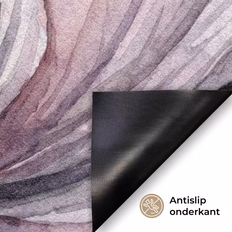 Bloemen - Aquarel - Modern - Roze - Donker Deurmat klein -antislip_NL