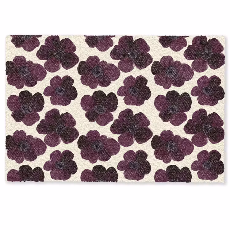 Bloemen - Aquarel - Paars Deurmat klein 898 -zkaufland3d