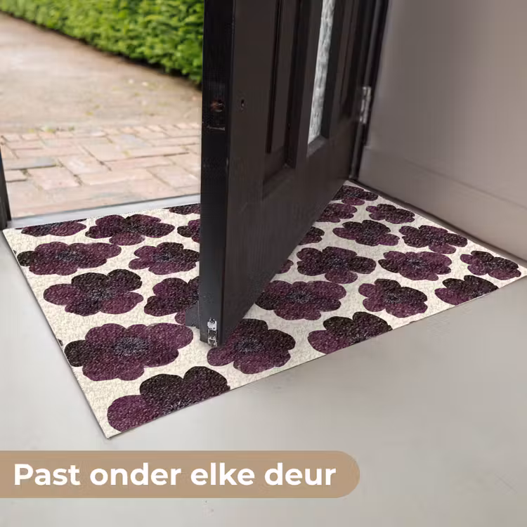 Bloemen - Aquarel - Paars Deurmat klein 898 -USP_NL
