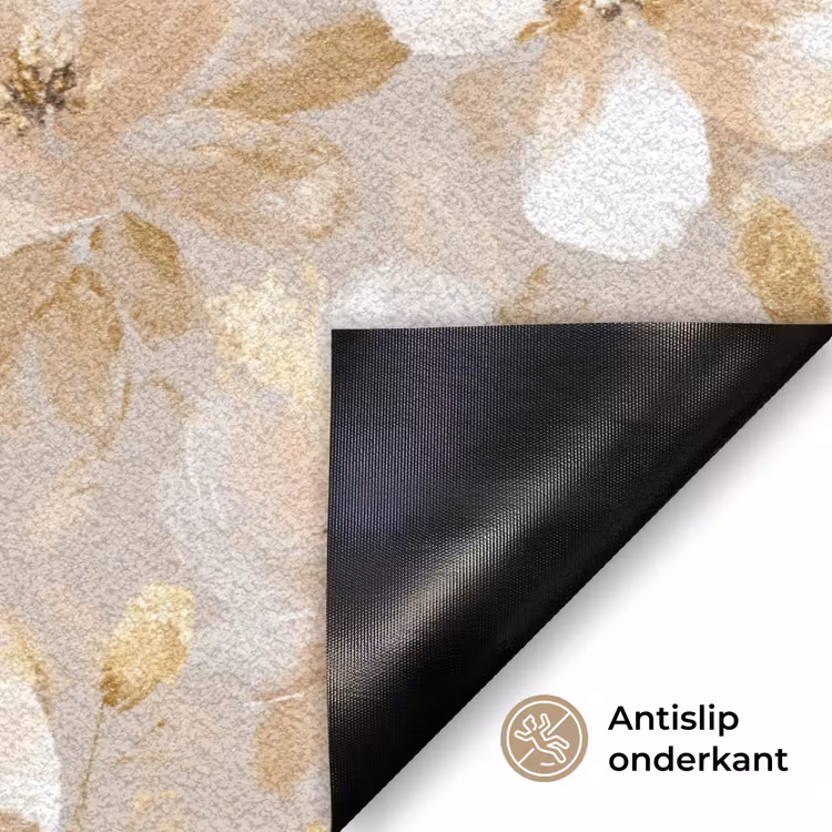 Bloemen - artistiek - Goud Deurmat klein 898 -antislip_NL
