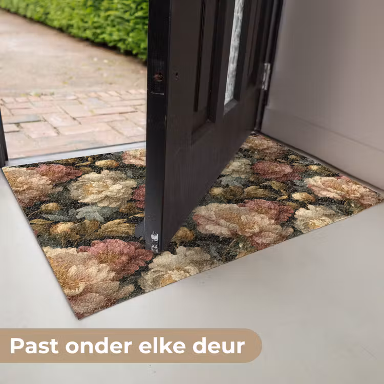 Bloemen - Barok - Patroon - Roze - Crème Deurmat klein 898 -USP_NL