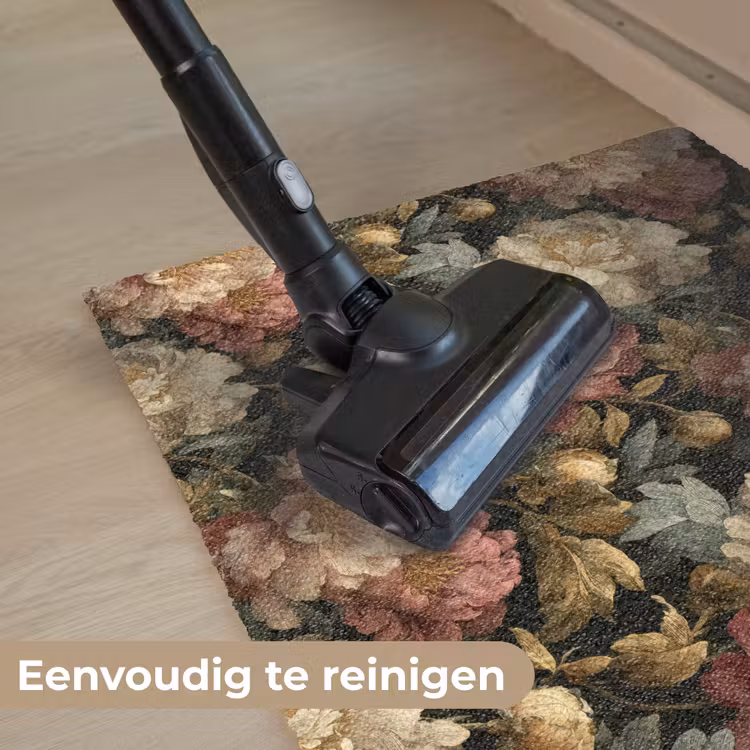 Bloemen - Barok - Patroon - Roze - Crème Deurmat klein 898 -reinigen_NL