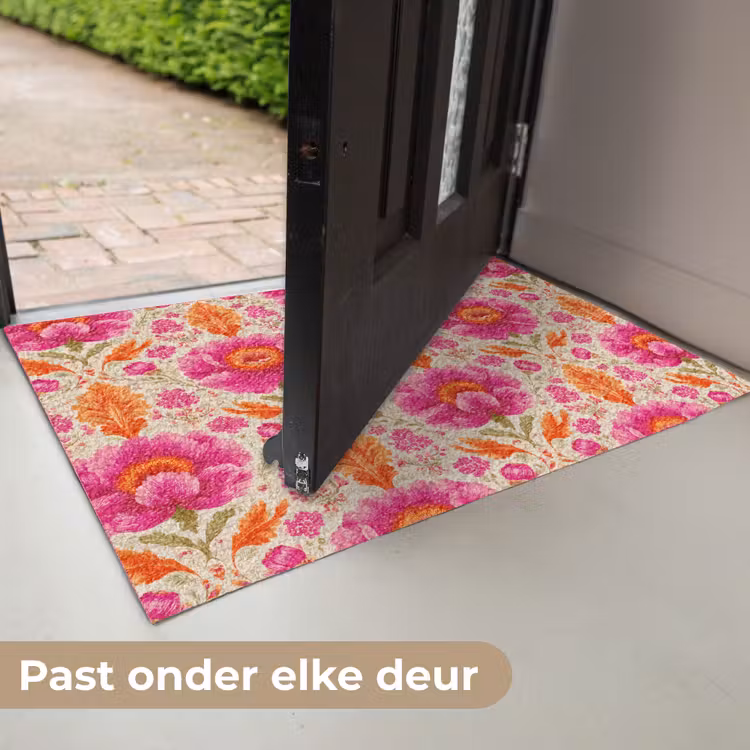 Bloemen - Barok - Roze - Oranje Deurmat klein 898 -USP_NL