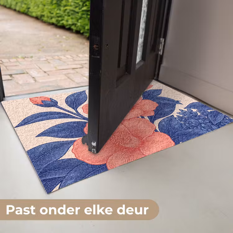 Deurmat - Bloemen - Bladeren - Botanisch - Bloemen - Bladeren - Botanisch Deurmat klein