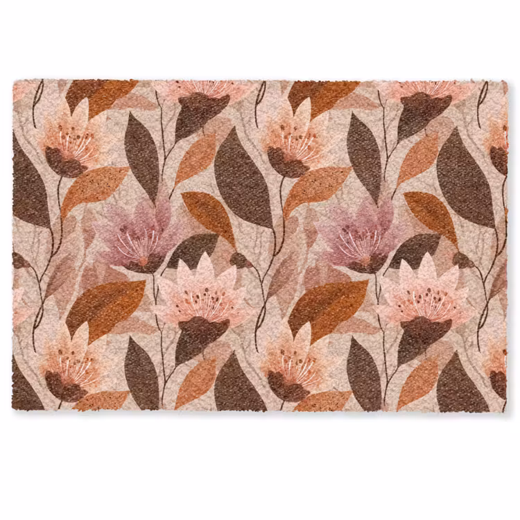 Bloemen - Bladeren - Bruin Deurmat klein 898 -zkaufland3d