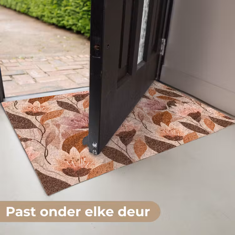 Bloemen - Bladeren - Bruin Deurmat klein 898 -USP_NL