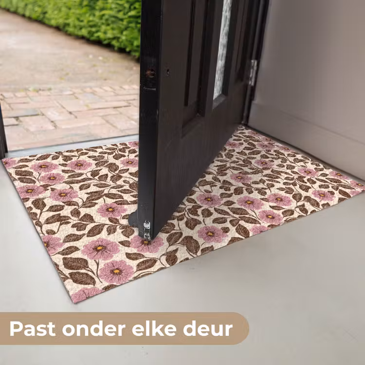 Bloemen - Bladeren - Kleurrijk Deurmat klein 898 -USP_NL