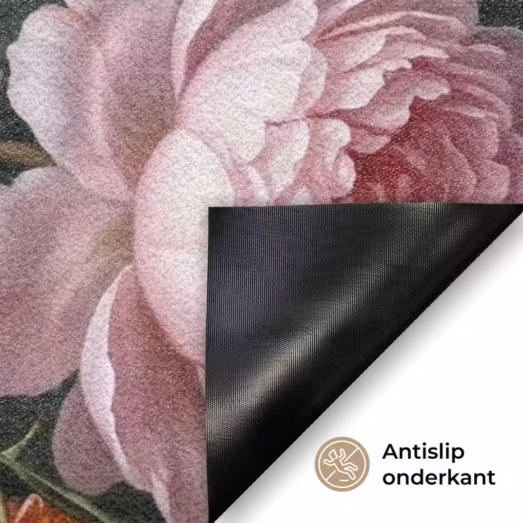 Bloemen - Boeket - Klassiek - Kleurrijk - Natuur Deurmat klein -antislip_NL
