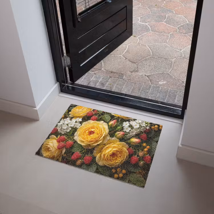 Bloemen - Boeket - Natuur - Klassiek - Geel Deurmat klein -sfeer5