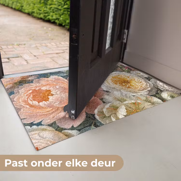 Bloemen - Boeket - Natuur - Klassiek - Kleurrijk Deurmat klein -USP_NL