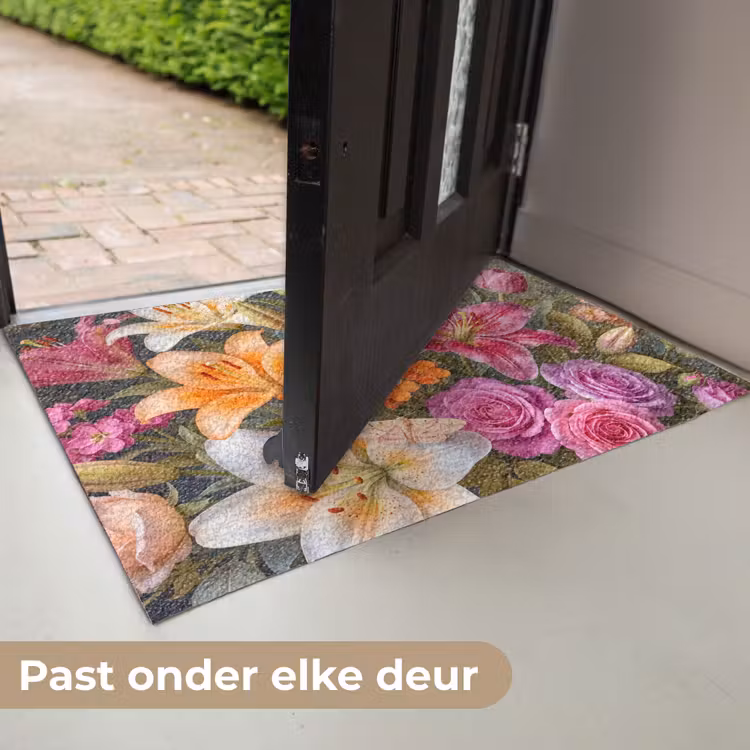 Bloemen - Boeket - Natuur - Kleurrijk - Modern Deurmat klein -USP_NL