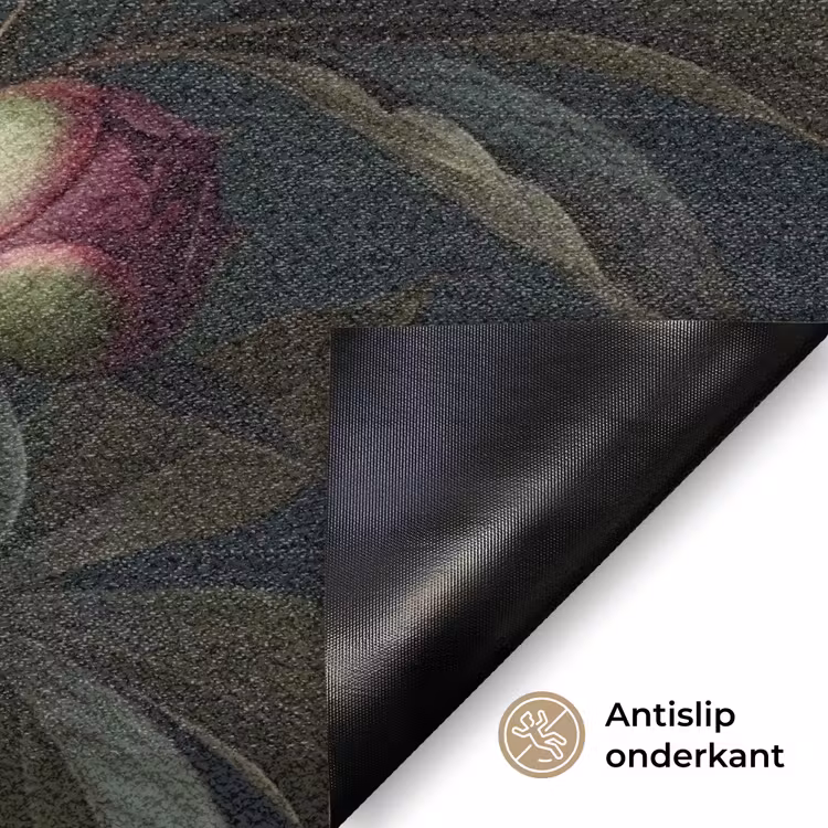 Bloemen - Boeket - Natuur - Modern - Donker Deurmat klein -antislip_NL
