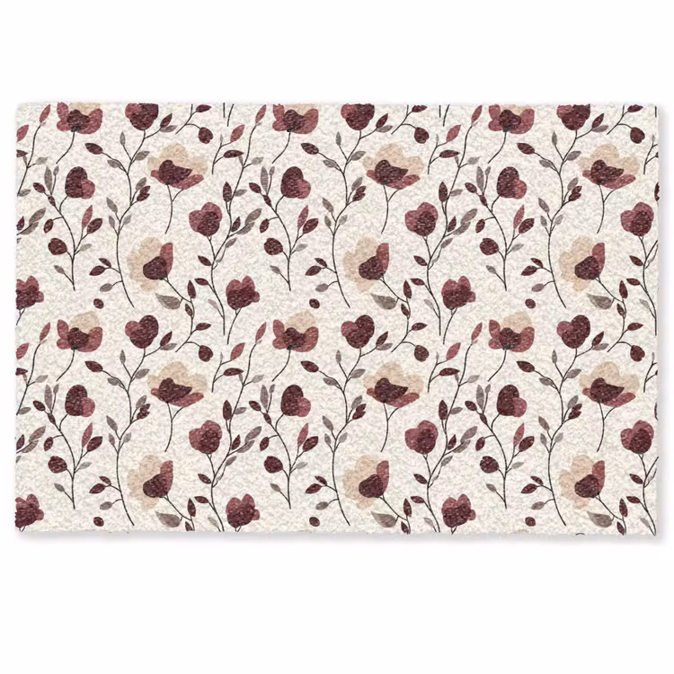 Bloemen - Botanisch - Bordeaux Deurmat klein 898 -zkaufland3d
