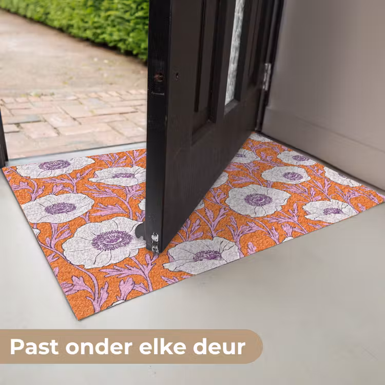 Bloemen - Grafisch - Oranje Deurmat klein 898 -USP_NL