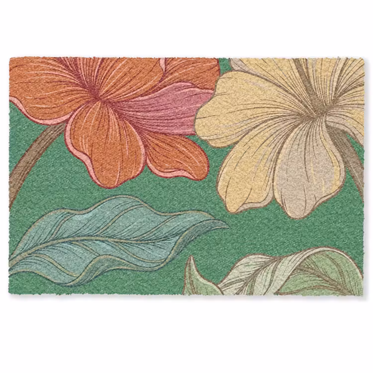 Deurmat - Bloemen - Groen - Illustratie - Bloemen - Groen - Illustratie Deurmat klein