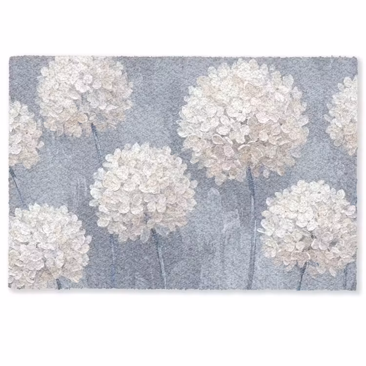 Bloemen - Illustratie - Blauw Deurmat klein -zkaufland3d