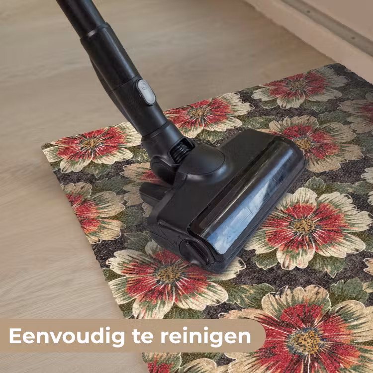 Bloemen - Klassiek - Patroon - Rood Deurmat klein 898 -reinigen_NL