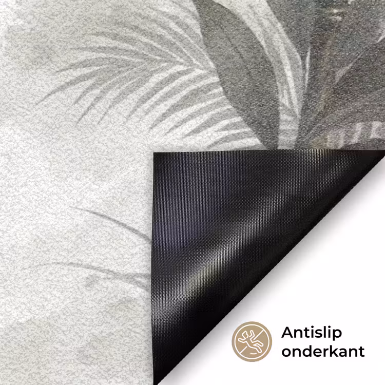 Bloemen - Knop - Tuin - Illustratie - Wit Deurmat klein -antislip_NL