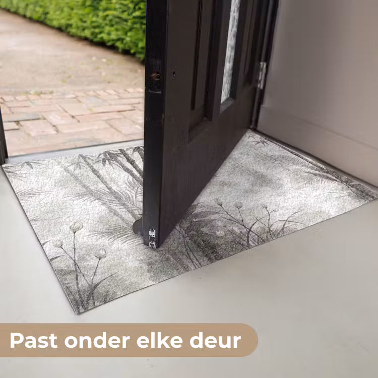Bloemen - Knop - Tuin - Illustratie - Wit Deurmat klein -USP_NL