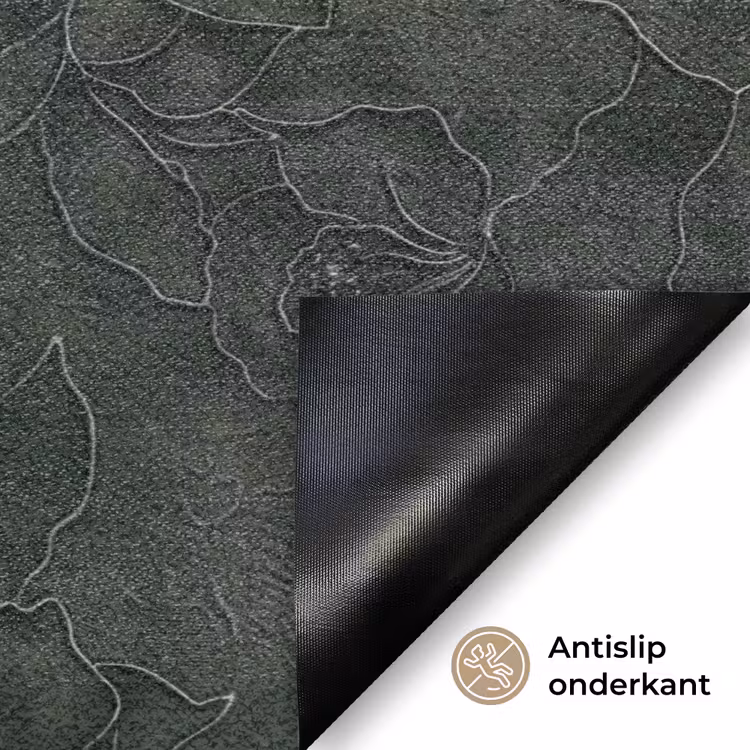 Bloemen - Lijnen - Groen Deurmat klein 898 -antislip_NL