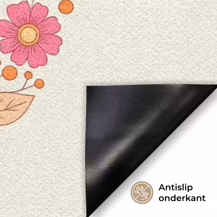 Bloemen - Mandala - Patroon - Kleurrijk Deurmat klein -antislip_NL