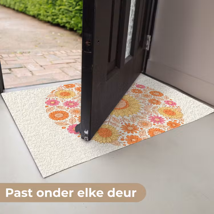 Bloemen - Mandala - Patroon - Kleurrijk Deurmat klein -USP_NL
