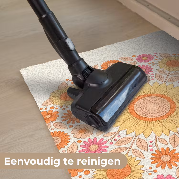 Bloemen - Mandala - Patroon - Kleurrijk Deurmat klein -reinigen_NL