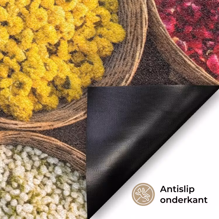 Deurmat - Bloemen - Markt - Kleurrijk - Bloemen - Markt - Kleurrijk Deurmat klein