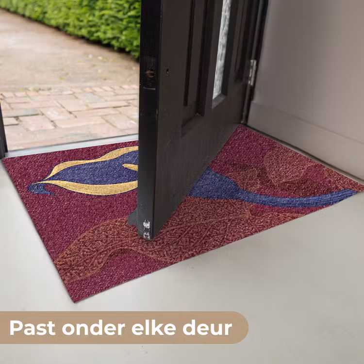 Deurmat - Bloemen - Modern - Paars - Bloemen - Modern - Paars Deurmat klein