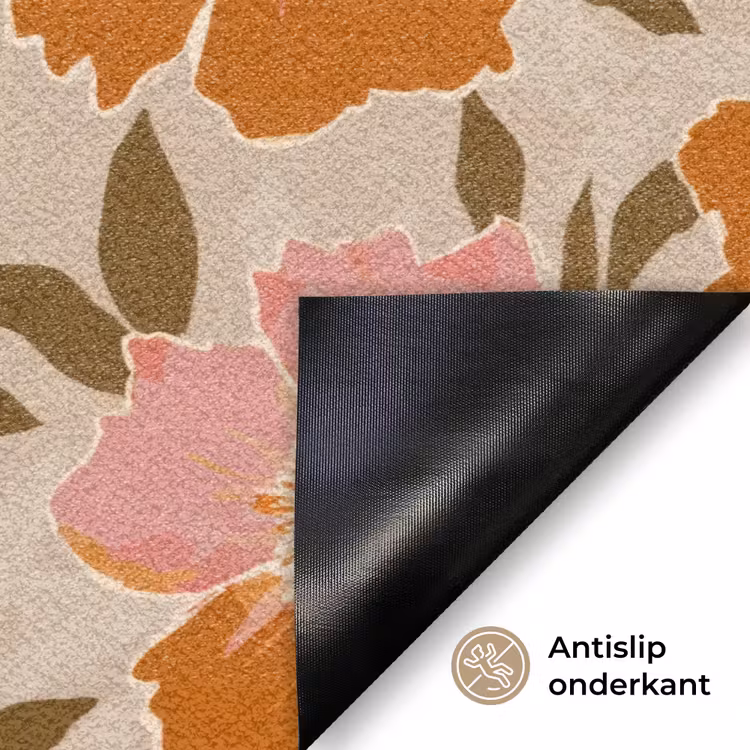 Bloemen - Motief - Retro Deurmat klein 898 -antislip_NL
