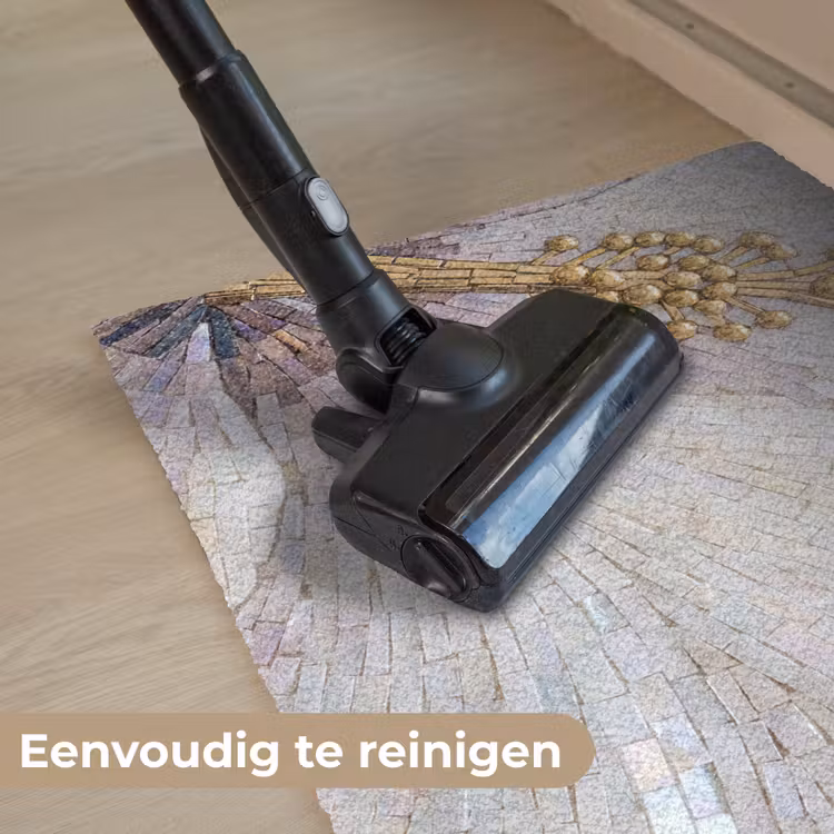 Bloemen - Mozaïek - Kunst - Modern - Goud Deurmat klein -reinigen_NL