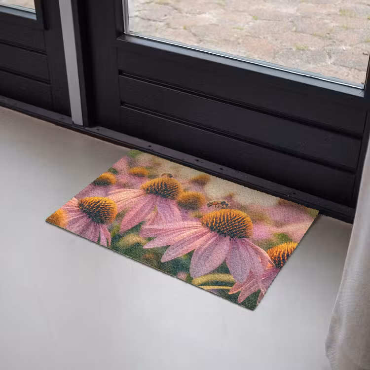 Bloemen - Paars - Bijen Deurmat klein -sfeer2