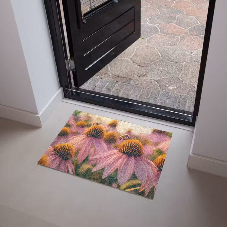 Bloemen - Paars - Bijen Deurmat klein -sfeer5
