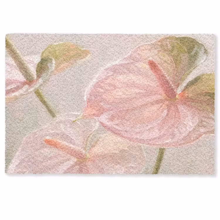 Bloemen - Pastel - Abstract - Natuur - Groen Deurmat klein -zkaufland3d