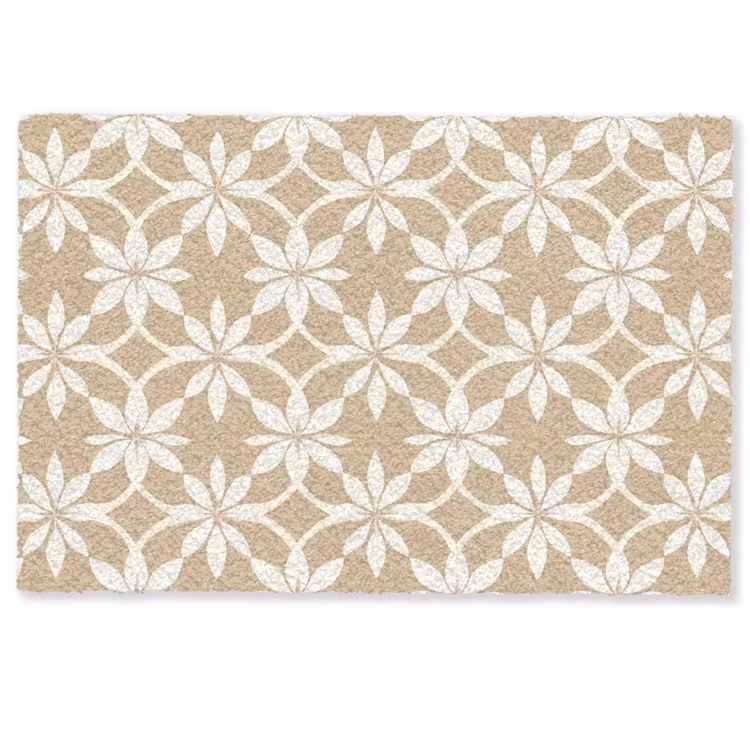 Bloemen - Patroon - Beige Deurmat klein 898 -zkaufland3d