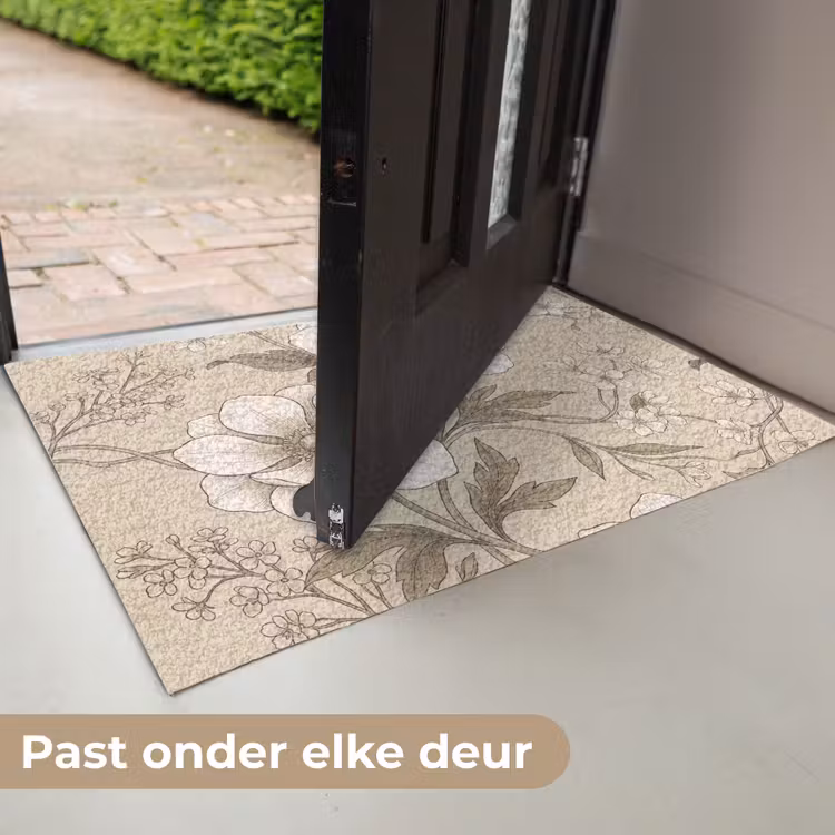 Bloemen - Patroon - Beige Deurmat klein -USP_NL
