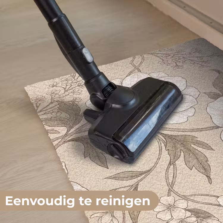 Bloemen - Patroon - Beige Deurmat klein -reinigen_NL