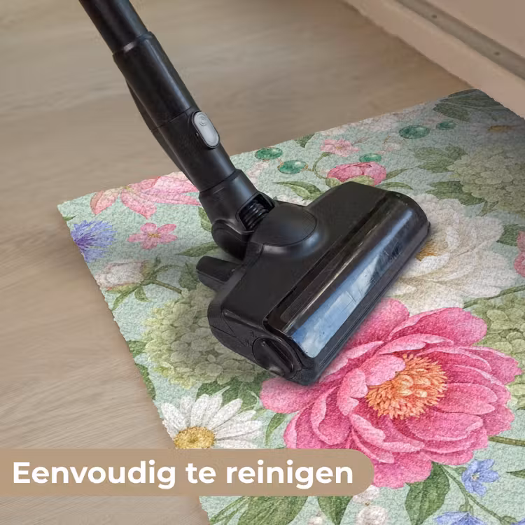 Bloemen - Patroon - Botanisch - Groen Deurmat klein -reinigen_NL