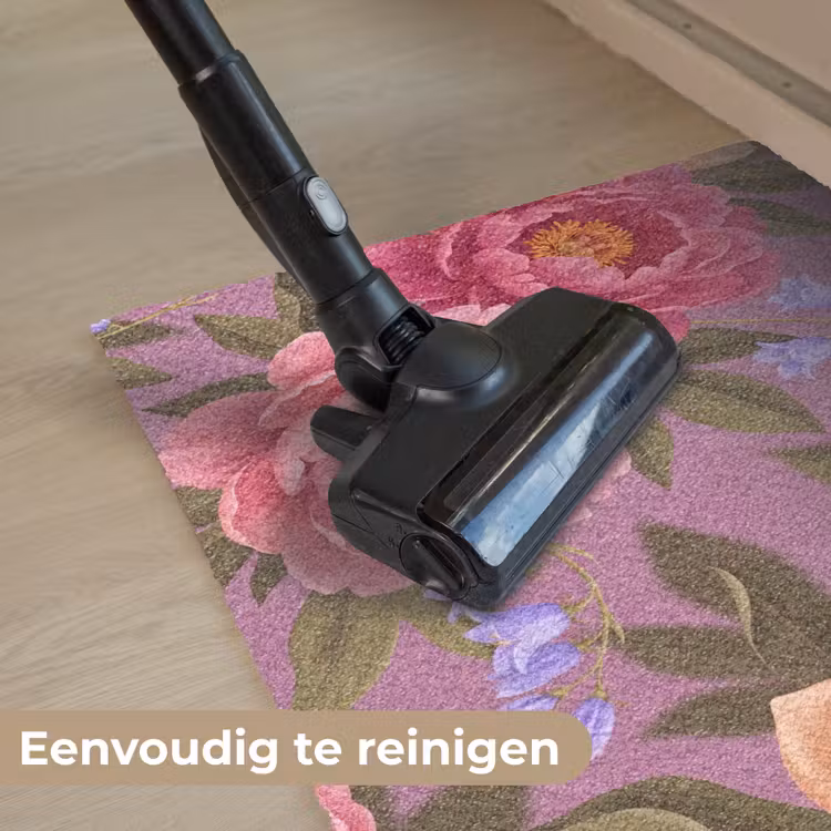 Bloemen - Patroon - Illustratie - Roze Deurmat klein -reinigen_NL