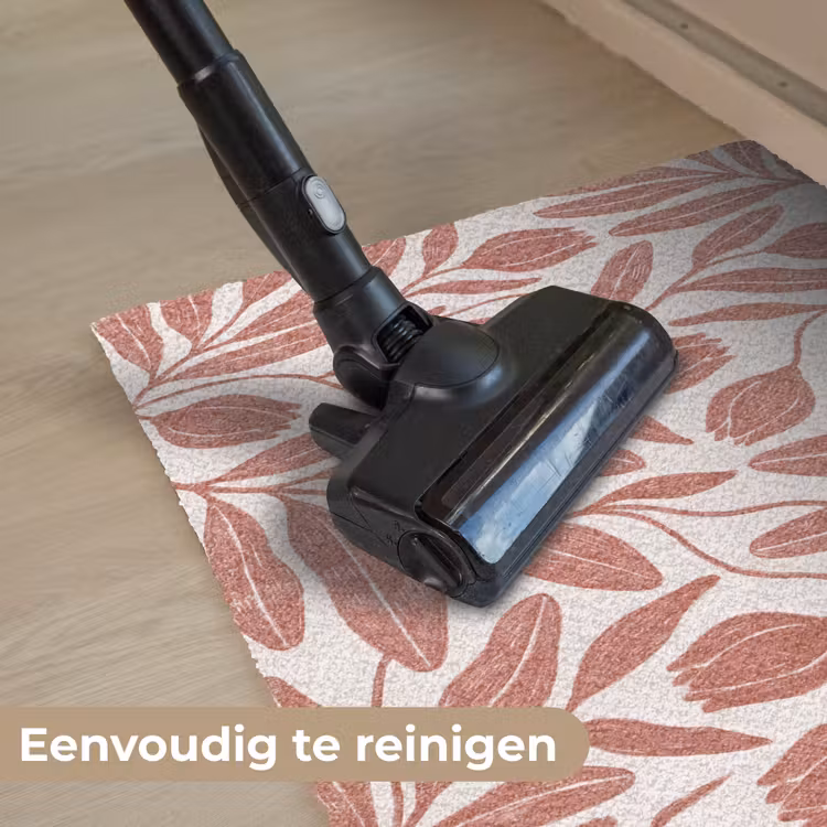 Bloemen - Patroon - Modern - Natuur - Bruin Deurmat klein -reinigen_NL
