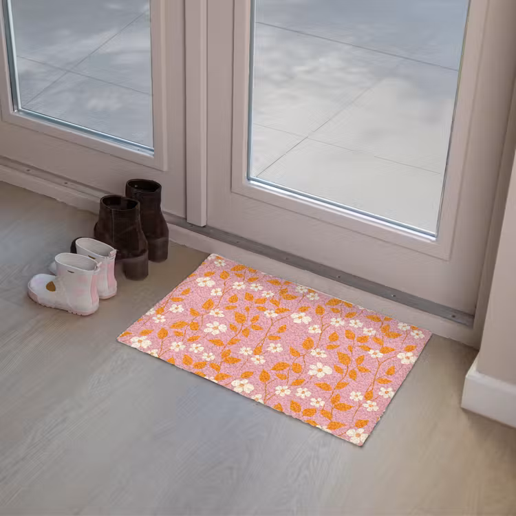 Bloemen - Patroon - Oranje Deurmat klein 898 -sfeer3