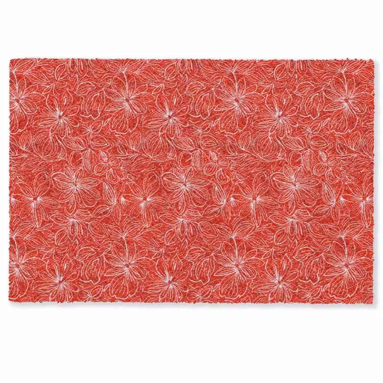 Bloemen - Patroon - Rood Deurmat klein 898 -zkaufland3d