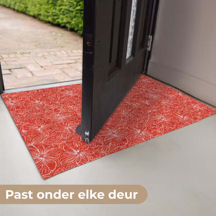 Bloemen - Patroon - Rood Deurmat klein 898 -USP_NL