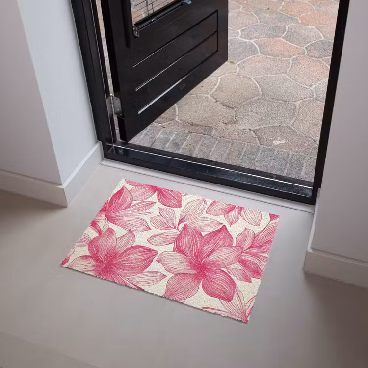 Bloemen - Patroon - Roze - Wit Deurmat klein -sfeer5
