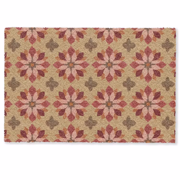 Bloemen - Retro - Groen Deurmat klein 898 -zkaufland3d