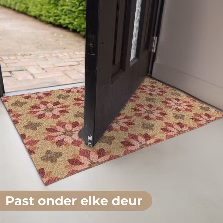 Bloemen - Retro - Groen Deurmat klein 898 -USP_NL