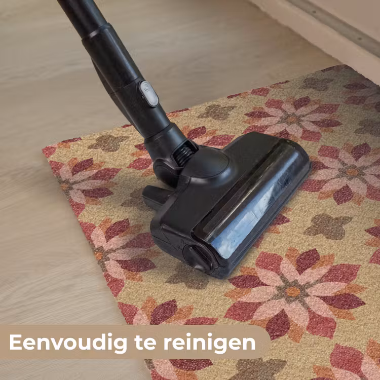 Bloemen - Retro - Groen Deurmat klein 898 -reinigen_NL